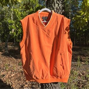 Vintage Trés Bien Orange Windbreaker Vest Size Large